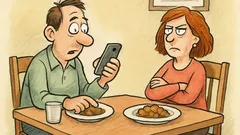 Vtip: Zákon príťažlivosti partnerkinho mobilu