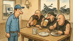 Vtip: Príde vodič kamiónu do motorestu...