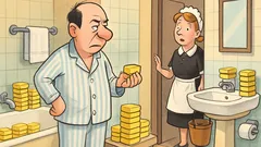 Vtip: Hosť počíta mydlá v izbe