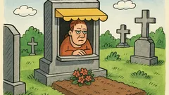 Vtip: Nápis na náhrobku predavačky novín