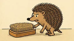Vtip: Ježko vylezie na kartáč…