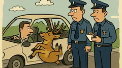 Vtip: Policajná hliadka zastaví motoristu