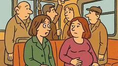 Vtip: V preplnenej električke sa rozprávajú...