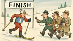 Vtip: Ruský lyžiar na jednej lyži…