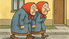 Vtip: Ide babka za sebou…