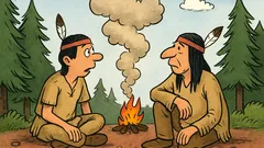 Vtip: Sedia dvaja Indiáni v lese…