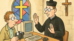 Vtip: Počítače budú aj v kostoloch?