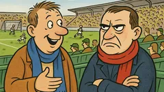 Vtip: Na štadióne sa bavia dvaja fanúšikovia...