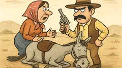 Vtip: Idú Pedro s manželkou na kobyle