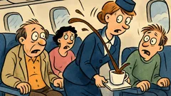 Vtip: Lietadlo vletí do víru pri káve