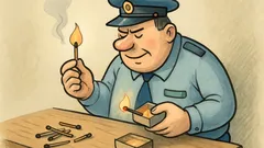 Vtip: Policajt skúša zápalky opačnou stranou