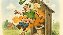 Vtip: Kutil zapálil cigaretu na kadibúdke…