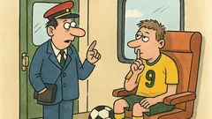 Vtip: Futbalista vo vlaku a prestup