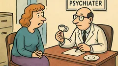 Vtip: Žena hovorí psychiatrovi o hrnčeku…