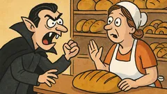 Vtip: Pribehne mladý upír do pekárne…