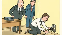 Vtip: V každej firme práca padá najnižšie