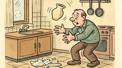 Vtip: Chcel som chytiť padajúci pohár…