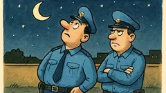 Vtip: Policajt pozerá na nočnú oblohu