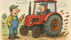 Vtip: Prečo má traktor také veľké zadné kolesá?