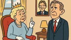 Vtip: Bush sa pýta kráľovnej Alžbety