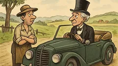 Vtip: Starý lord Patrick zablúdi autom