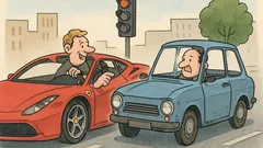 Vtip: V Amerike zastaví Ferrari na križovatke