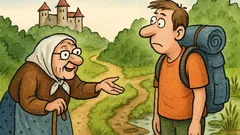 Vtip: Babka radí turistovi k hradu