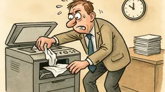 Vtip: Zasekne sa dokument v kopírke…