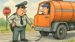 Vtip: Policajt zastaví cisternu a špekuluje