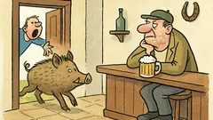 Vtip: Janóóó, sviňa vbehla do krčmy!