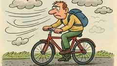 Vtip: Bicykluješ hocikam, vietor stále oproti