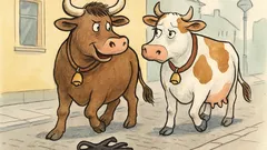 Vtip: Býk a krava idú po ulici…