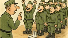 Vtip: Po pol roku vojny veliteľ zavelí