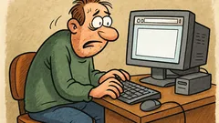 Vtip: Závislák sedí pri počítači a zrazu…