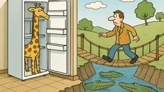 Vtip: Ako vopcháš žirafu do chladničky?