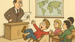 Vtip: Riaditeľ číta poznámky zo žiackej knižky